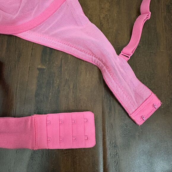 SKIMS Cotton Jersey T-Shirt Bra Sugar Pink Underwired Stretch NWT - Picture 9 of 14